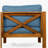 Outdoor Acacia Wood Club Wooden Armchair with Cushions (Set of 4), Conversation Set,Suitable For Outdoor Gatherings,Teak Finish,Blue cushion-1458853412