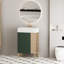 Meuble-lavabo de salle de bain avec lavabo en céramique de style contemporain - 21,6 po 24vb06-21lvr avec rangement spacieux