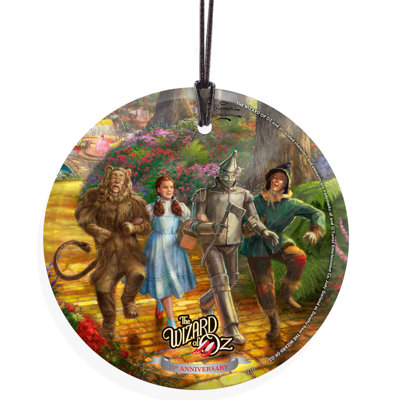 Thomas Kinkade (Follow the Yellow Brick Road) Hanging Glass Print