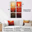 Red Sunset Wildflowers Glory - ensemble de 6 reproductions d'art sur toile florales-1125496651-1125496652