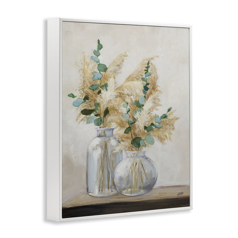 Pampa & Herbs, art de la giclée encadrée par Julia Purinton, Estampe numérique encadrée blanc bord de mer, H 20 po x l 16 po