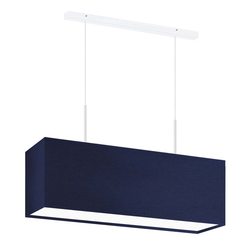 Gener 2 - Light Square/Rectangle Pendant, Dark Blue, White