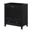 Base de meuble-lavabo noir 30 po, bois massif et armoire avec portes et tiroir, multifonctionnel, tablette réglable, base à assembler requise de 30 po, peint, fonctionnel-121099493