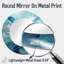 Aqua Blue And White Serenity Swirl IV - Abstract Spirals Round Mirror Wall Decor-99621348