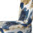 Abstract Pattern With Blue & Golden Textures II - Upholstered Contemporary Side Chair, Collage Art Accent Chair-86453318