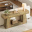 Console étroite en bois manufacturé avec tablettes-1624282346