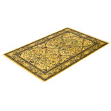 Overdyed Hand-Knotted Wool Modern-Contemporary Yellow Area Rug 2' 7" x 4' 1"