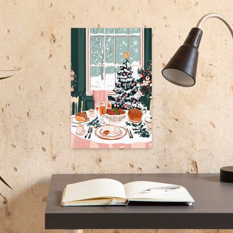 Ohchristmas, arbre de Noël contemporain abstrait, impression d'art mural, 18" H x 12" W