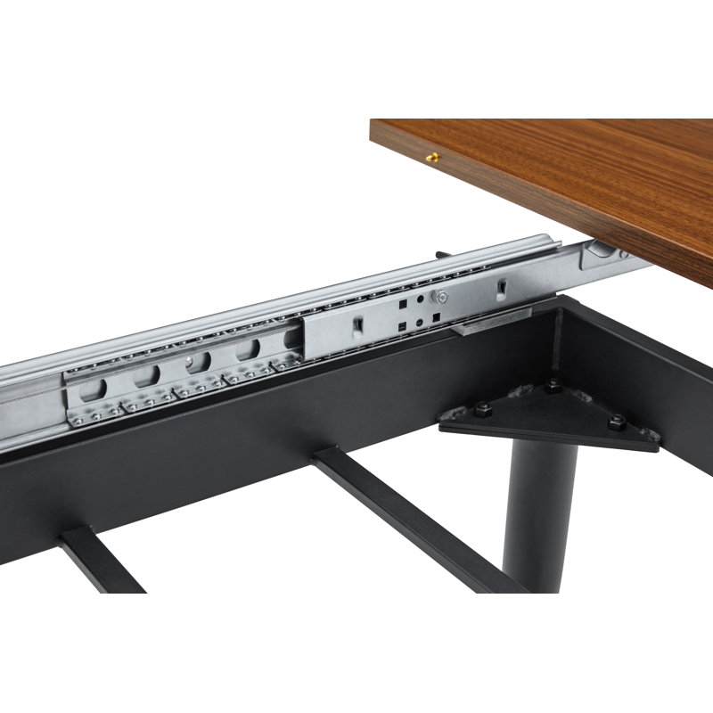 Table de salle à manger extensible moderne 47 "à 78" avec pieds en métal, 2 rallonges, 6 à 10 places