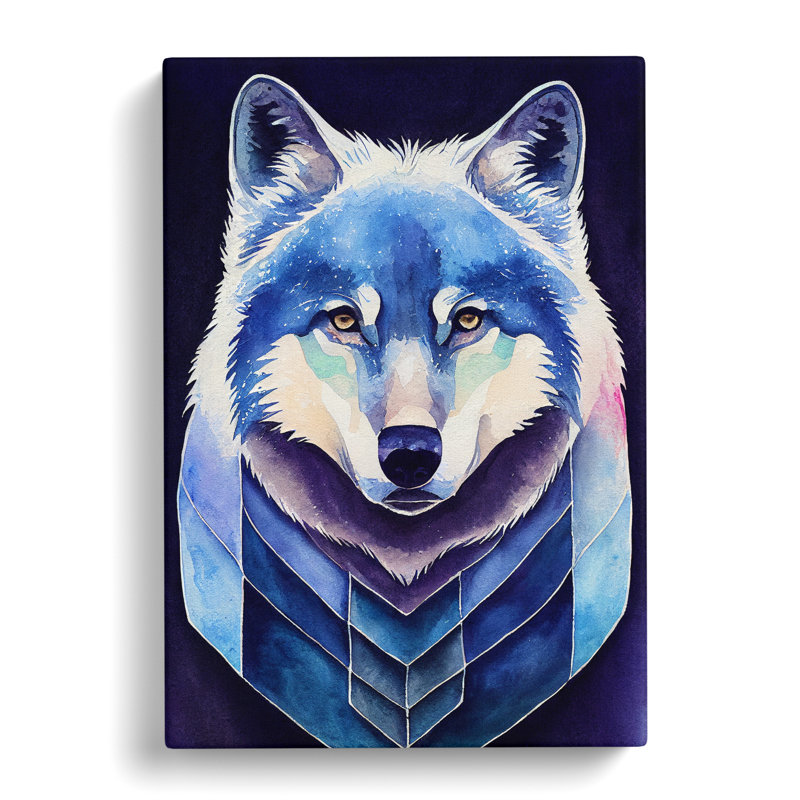 Futuristic Wolf No.1 - Wrapped Canvas, 76cm H x 50cm W x 3cm D