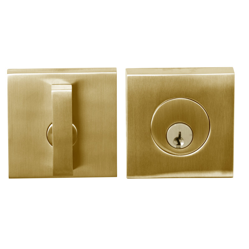 Single Cylinder Deadbolt, Satin Brass