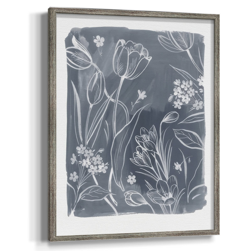 «Early Spring Blooms I», reproduction encadrée - bois massif, H 15 po x l 12 po
