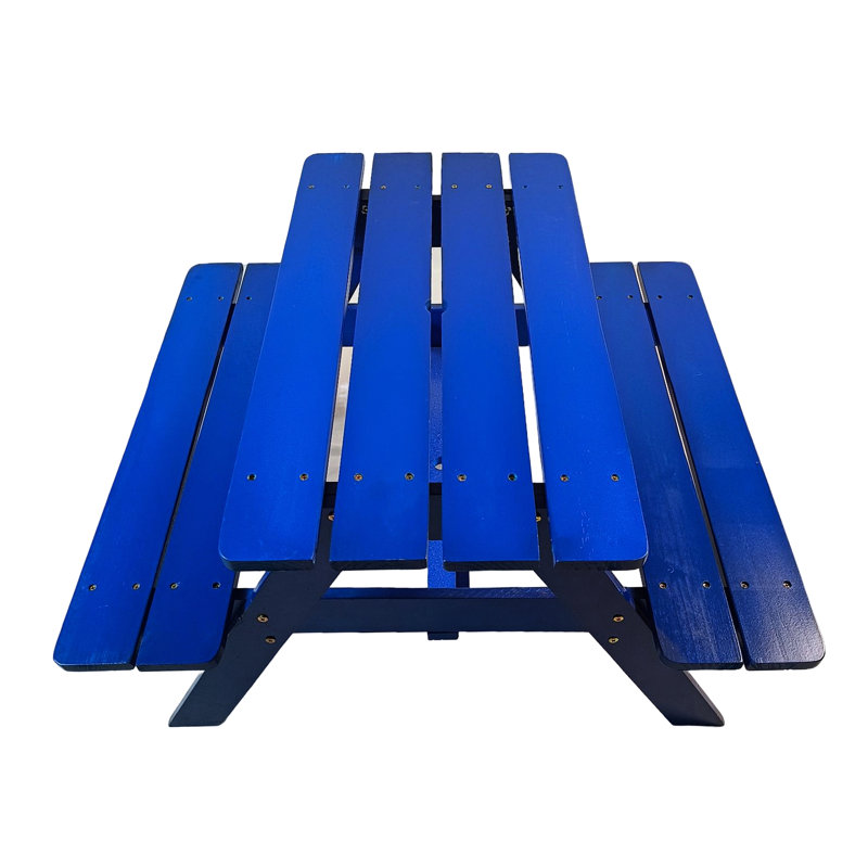 Blue Solid Wood Furniture - Perfect For Indoor And Outdoor Play 'S Dining In Excellent Learning Snack Enjoyment