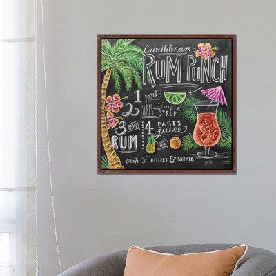 Rum Punch Recipe - Print on Canvas