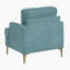 Chaise d'appoint moderne et confortable avec revêtement en chenille et pieds en métal à finition dorée pour le salon, durable et élégant-1444101792
