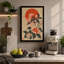 Spider Among Blooms Japandi - Wrapped Canvas-1001377474-1001377480