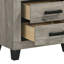 Table de chevet, finition gris clair