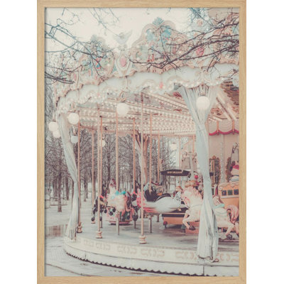 "Paris Carousel III" Framed Textured Wall Art