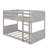 Twin Over Twin Floor Bunk Bed With Panelled Headboard And Footboard-1275586092