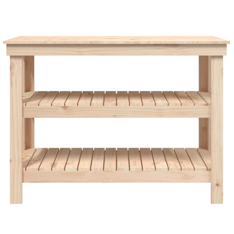 110.5cm W Solid Wood Top Workbench