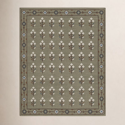 Heidi Flatweave Floral Wool Rug