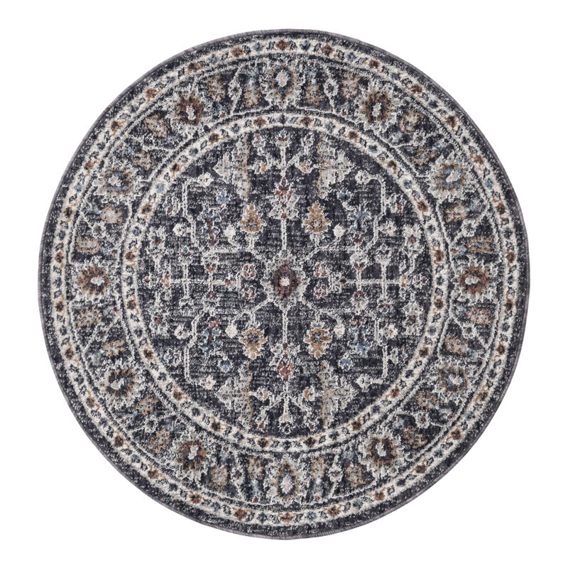Erica Floral Indoor Rug, Round 3'3"