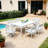 Modern Outdoor Dining Set With Comfortable Chairs And Versatile Table For Relaxing Gatherings