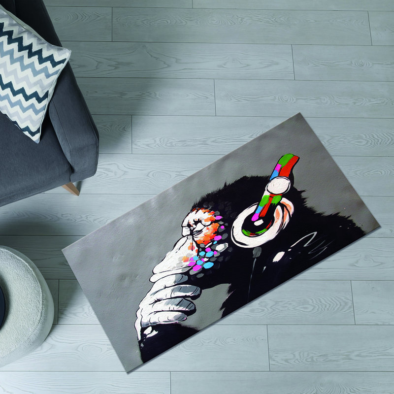 Exquisite Abstract Floral Printed Rug with Soft Non-Woven Material Ideal for Home Decoration and Comfort