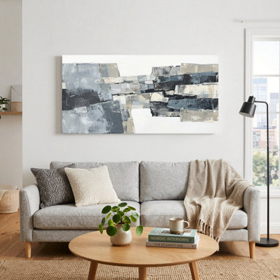 Abstrait géométrique sur toile, ensemble de 1 reproduction d'art sur toile