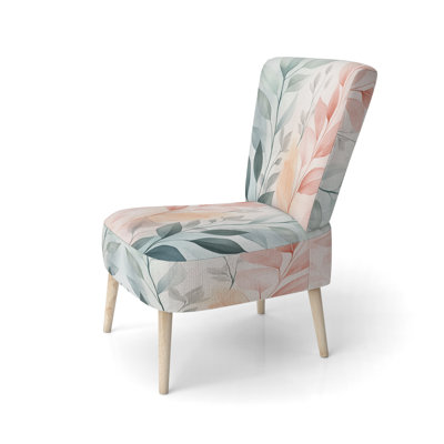 Leaves Accent Chair - Pink Blush Leaves Accent I Side Chair