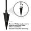 Poteau de clôture multi-style 50 po en acier noir No Dig