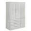 Armoire penderie 4 portes avec 3 tiroirs pour la chambre à coucher-1188181288