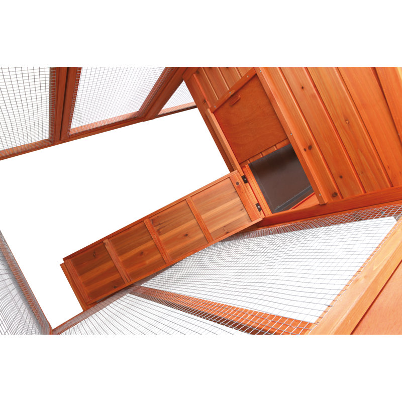 TRIXIE 2-Story Chicken Coop with Outdoor Run, Ramp, Nesting Box, up to 2 Std Chickens or 4 Bantams