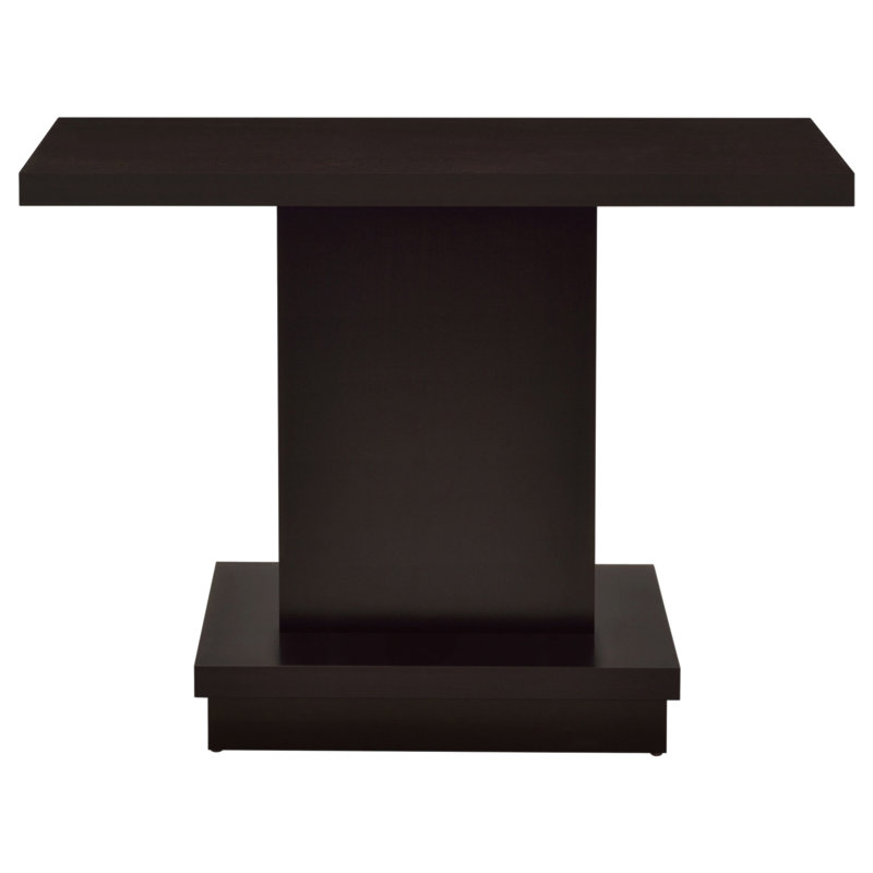 Fiona Cappuccino Engineered Wood Pedestal Console Table