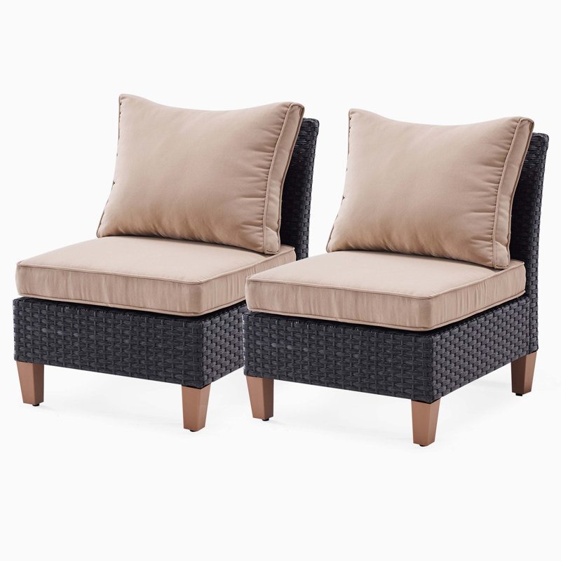 Ensemble de canapé modulaire d'extérieur en osier