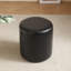 30cm Small Round Faux Leather Upholstered Ottoman-1061551666