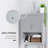 Grey Over Toilet Cabinet Unit - Bathroom Storage With Adjustable Shelf And Open Compartment For Lotion Organizer Double Door, Functional