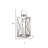 Set of Three Clear And Silver Glass And Stainless Steel Tabletop Lantern Candle Holders
