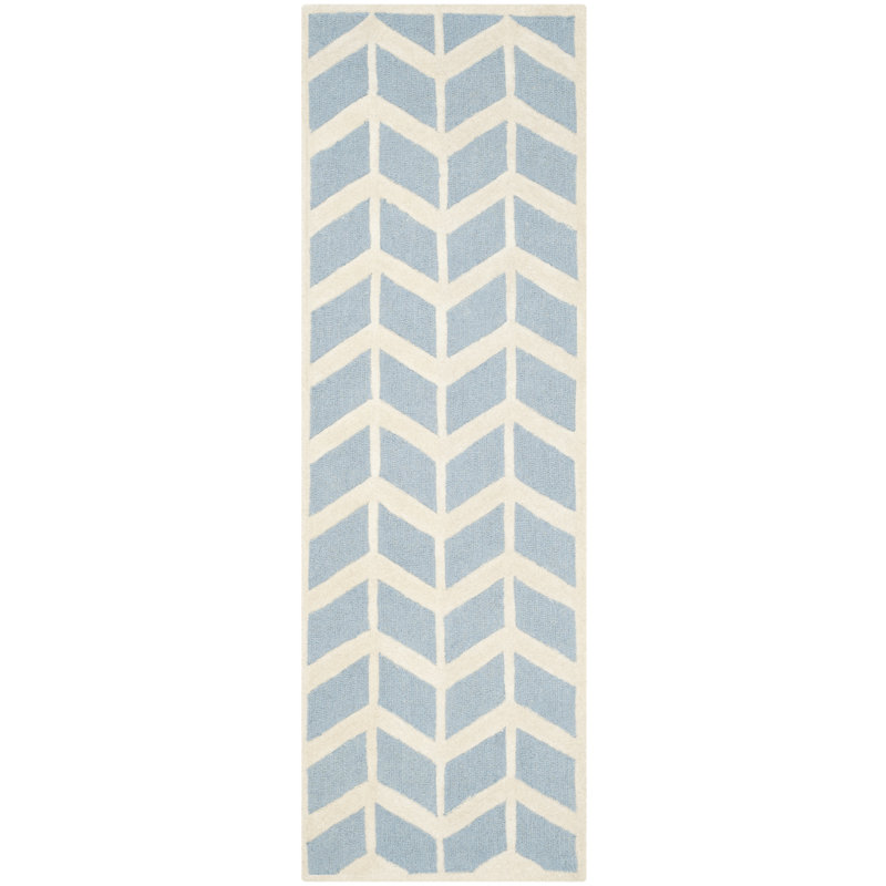 Cambridge Hand Tufted Wool Chevron Rug, Runner 2'6" x 8'