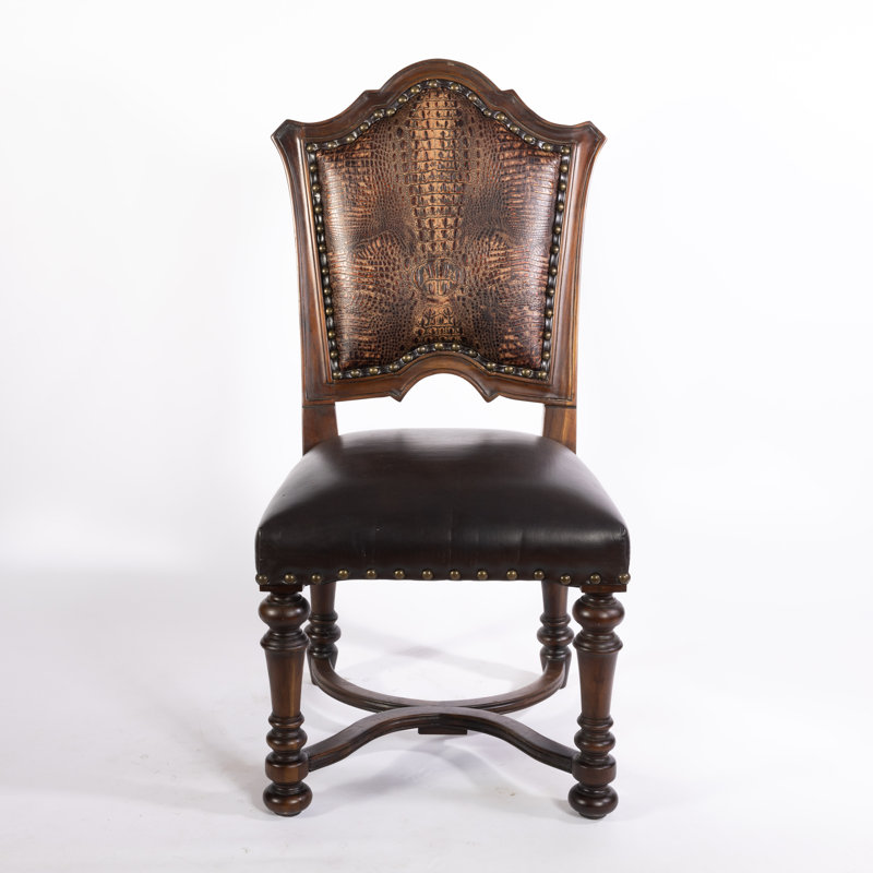 Chaise d'appoint en cuir Beazer, Brun
