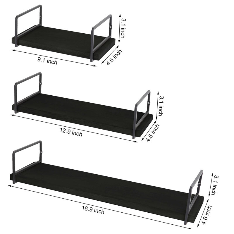 Ellynn Solid Wood Floating Shelf