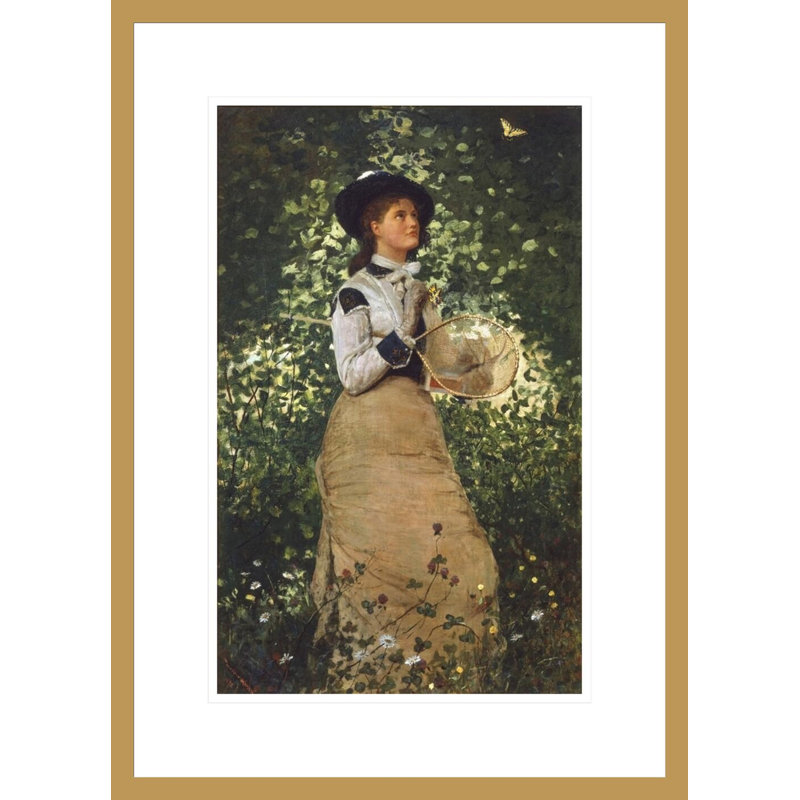 «Butterflies» par Winslow Homer, impression giclée sur cadre, H 21,75 po x l 15,67 po