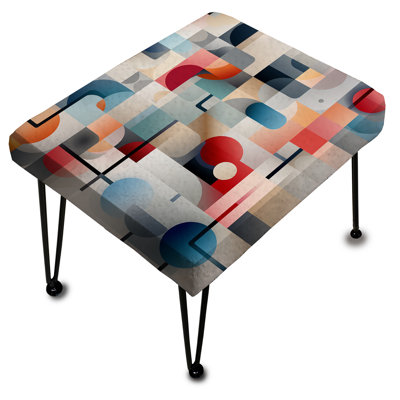Multicolor Matrix Grid - Repose-pieds rectangulaire géométrique