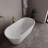 59" Streamline Soaking Freestanding Tub With Internal Drain-108964760