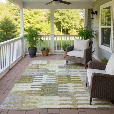 Tapis géométrique intérieur / extérieur lavable à la machine Chantille ACN2328