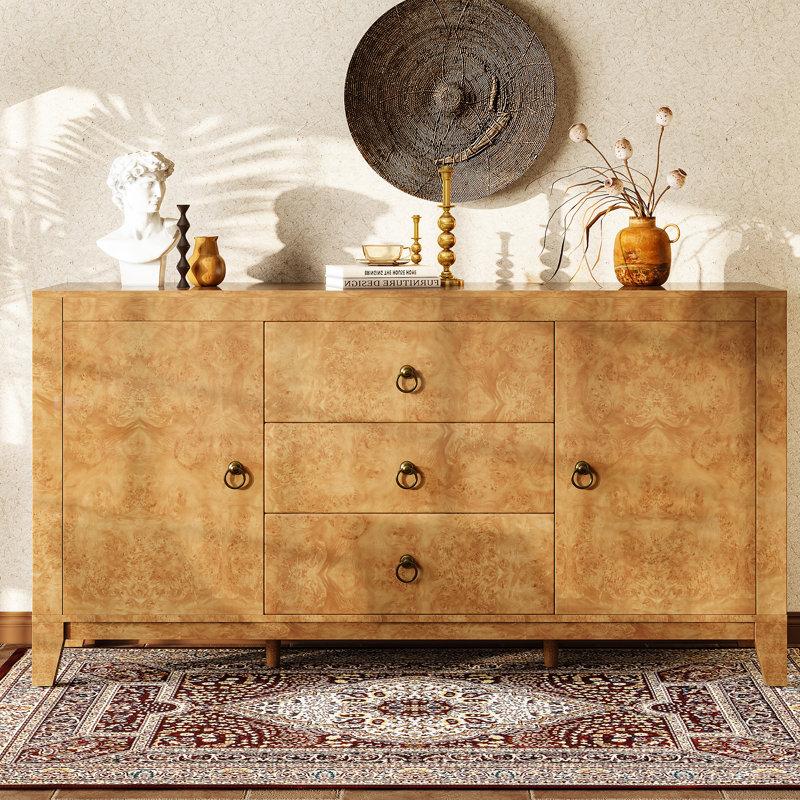 Buffet Dorne 60 po avec tablettes réglables Dorne, Jaune