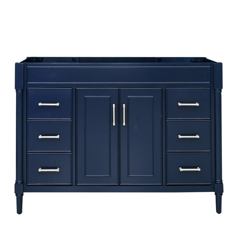 Base de meuble-lavabo simple 48 po Addison seulement, Bleu marine