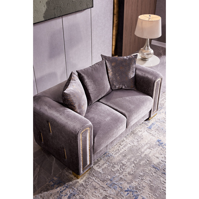 Causeuse Impreza de style moderne en argent Identique à B009141291 (CA)