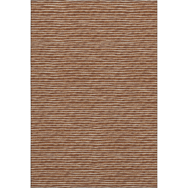 Premium Machine Washable Taylor AMF138 Paprika Rug, Rectangle 3' x 5'