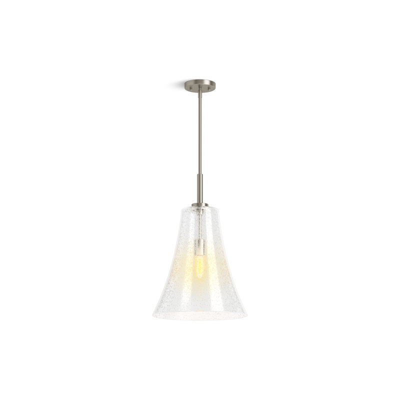 Simplice 14 In. Pendant, Brushed Nickel, 65.75" H x 14" W x 14" D